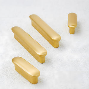 Brushed Gold Brass T-Bar Cabinet Handles