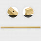 I-Shaped Brushed Gold Brass Cabinet Handles and Drawer Pulls