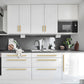I-Shaped Brushed Gold Brass Cabinet Handles and Drawer Pulls