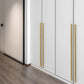 I-Shaped Brushed Gold Brass Cabinet Handles and Drawer Pulls