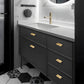 I-Shaped Brushed Gold Brass Cabinet Handles and Drawer Pulls