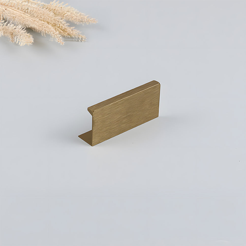 Antique Bronze L-Profile Cabinet Edge Pulls for Slab Doors