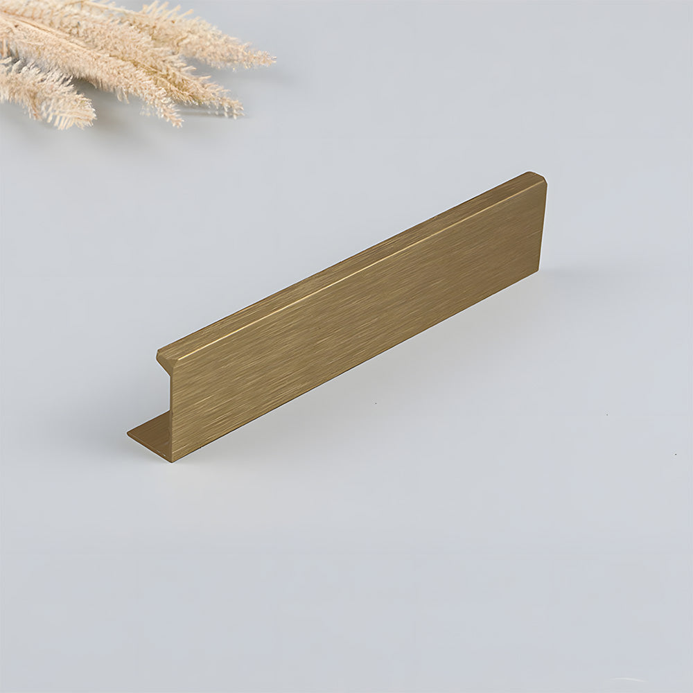 Antique Bronze L-Profile Cabinet Edge Pulls for Slab Doors