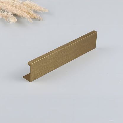 Antique Bronze L-Profile Cabinet Edge Pulls for Slab Doors