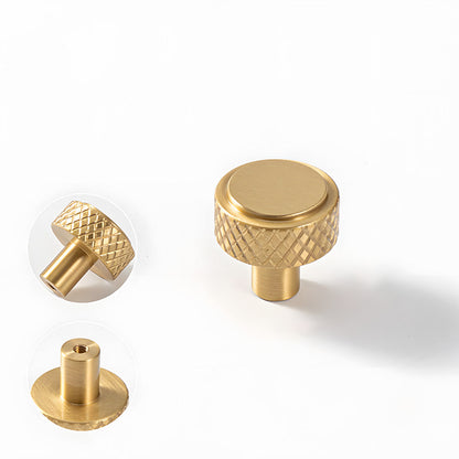 Knurled Brass Cabinet Pulls and T-Knobs