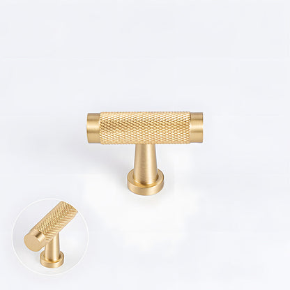 Knurled Brass Cabinet Pulls and T-Knobs