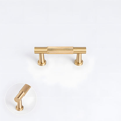 Knurled Brass Cabinet Pulls and T-Knobs