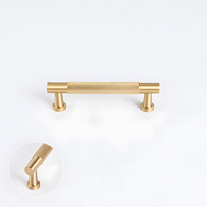Knurled Brass Cabinet Pulls and T-Knobs