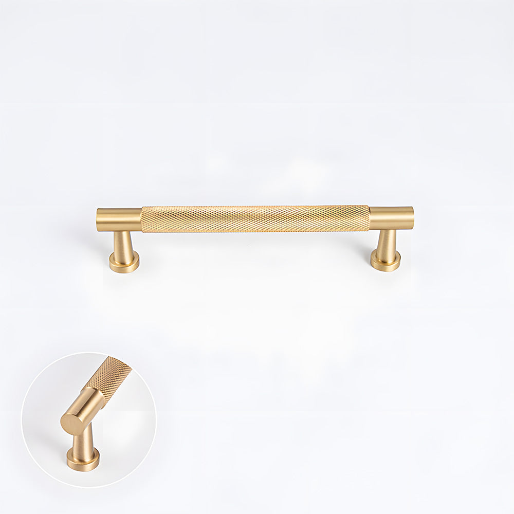 Knurled Brass Cabinet Pulls and T-Knobs