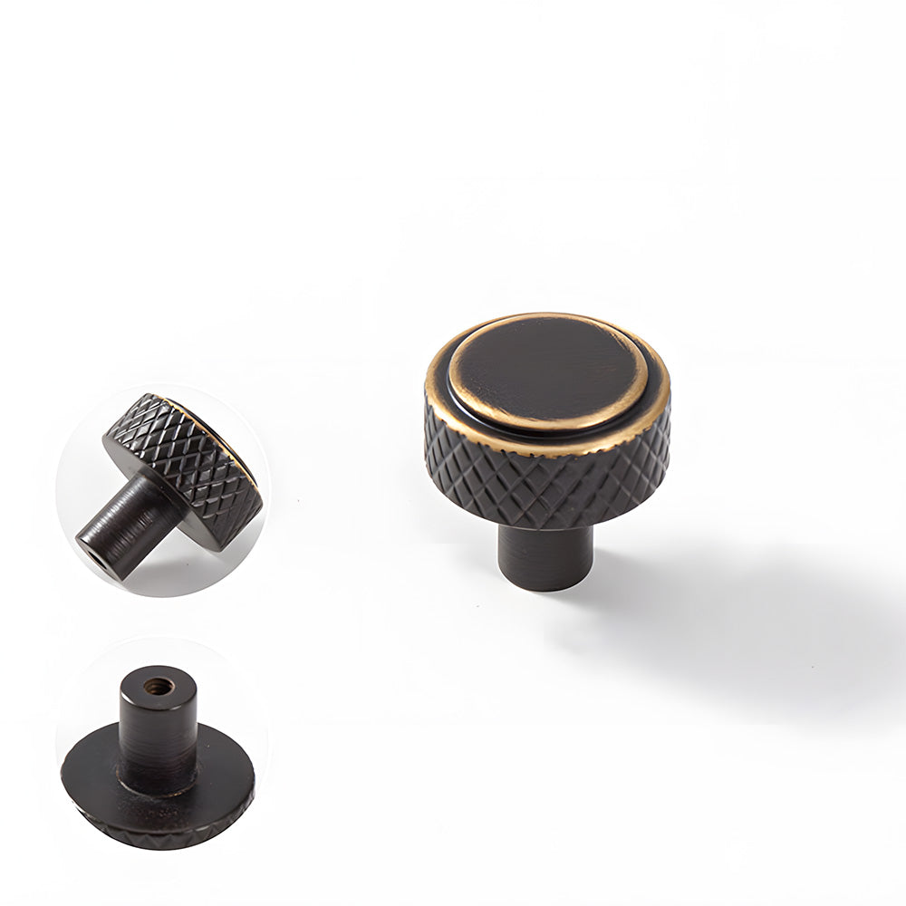 Knurled Brass Cabinet Pulls and T-Knobs