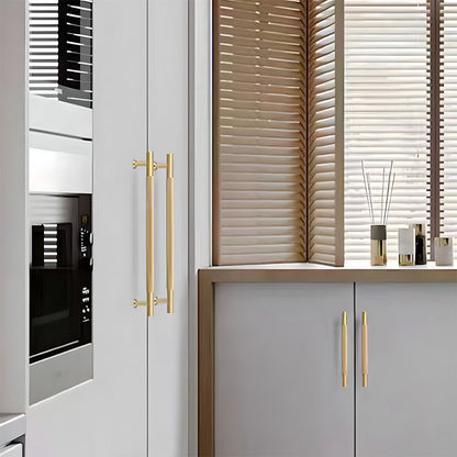 Knurled Brass Cabinet Pulls and T-Knobs