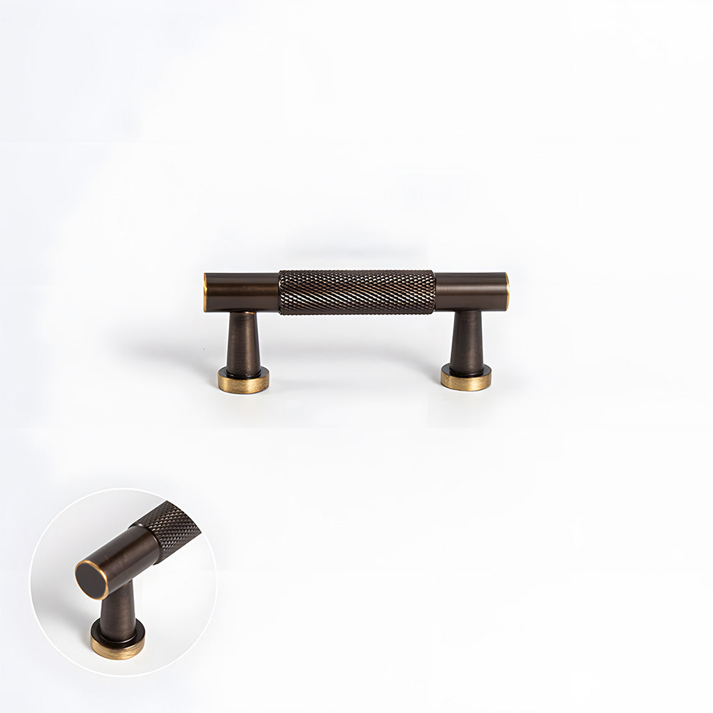 Knurled Brass Cabinet Pulls and T-Knobs