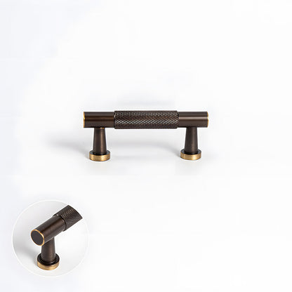 Knurled Brass Cabinet Pulls and T-Knobs
