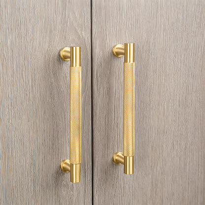 Knurled Brass Cabinet Pulls and T-Knobs
