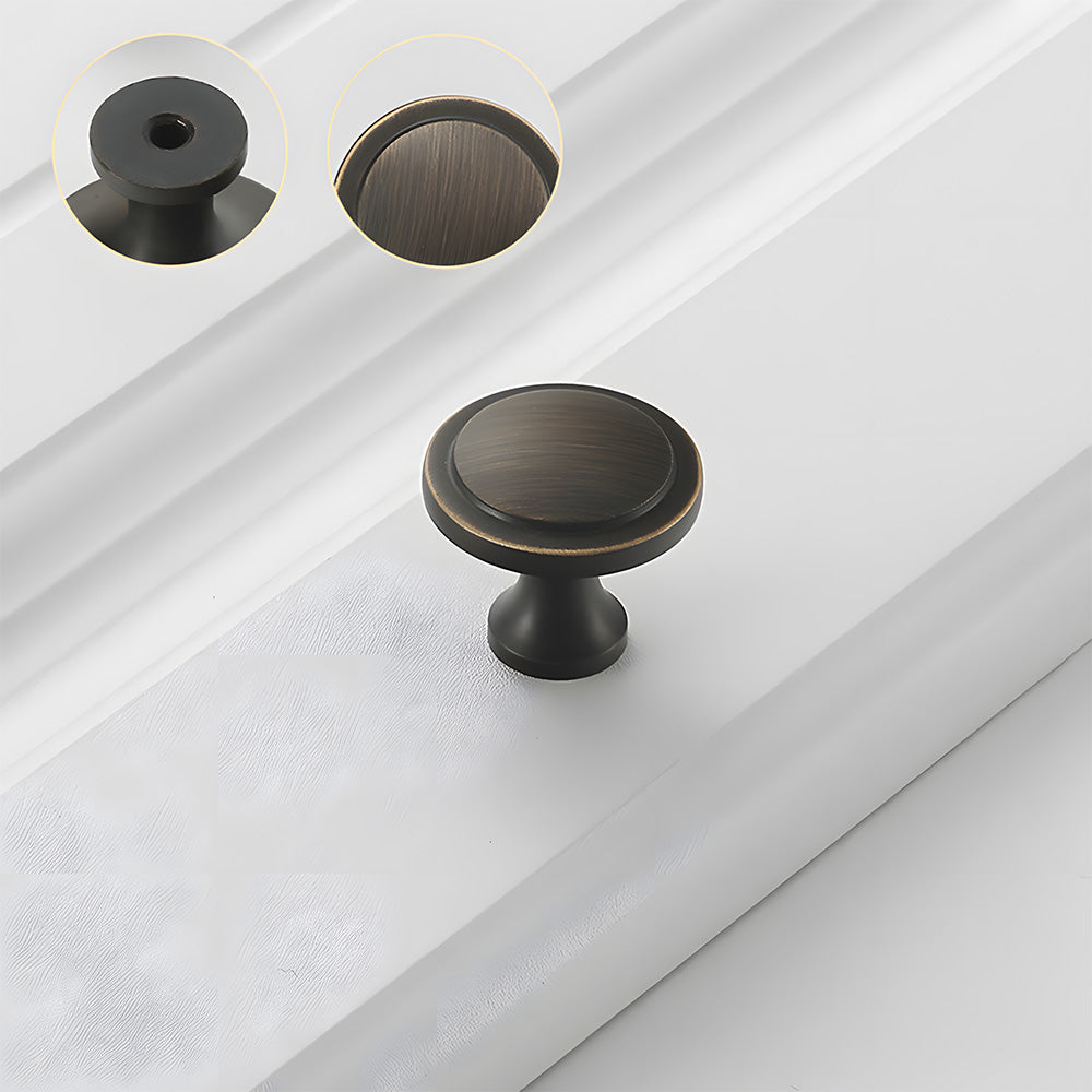 Solid Brass Curved Cabinet Pulls and Knobs for Drawers