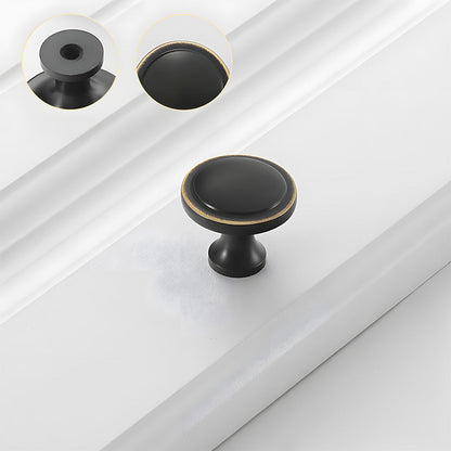 Solid Brass Curved Cabinet Pulls and Knobs for Drawers