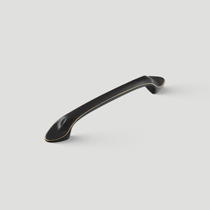 Solid Brass Curved Cabinet Pulls and Knobs for Drawers