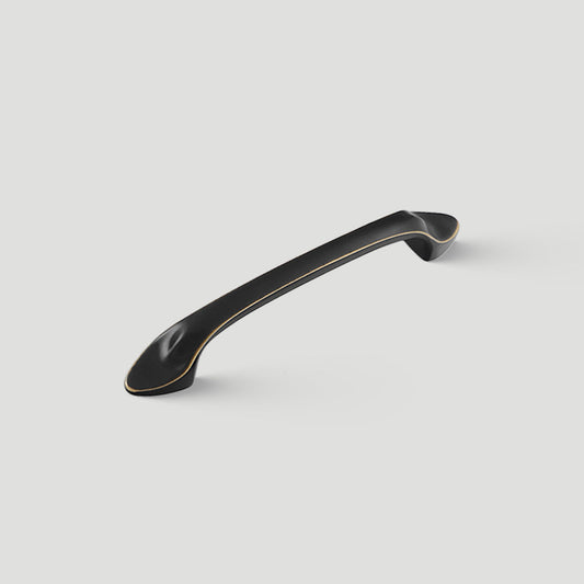 Solid Brass Curved Cabinet Pulls and Knobs for Drawers