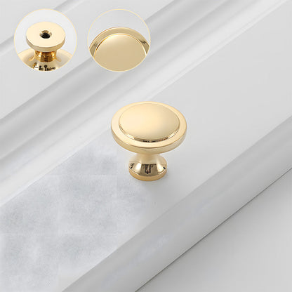 Solid Brass Curved Cabinet Pulls and Knobs for Drawers