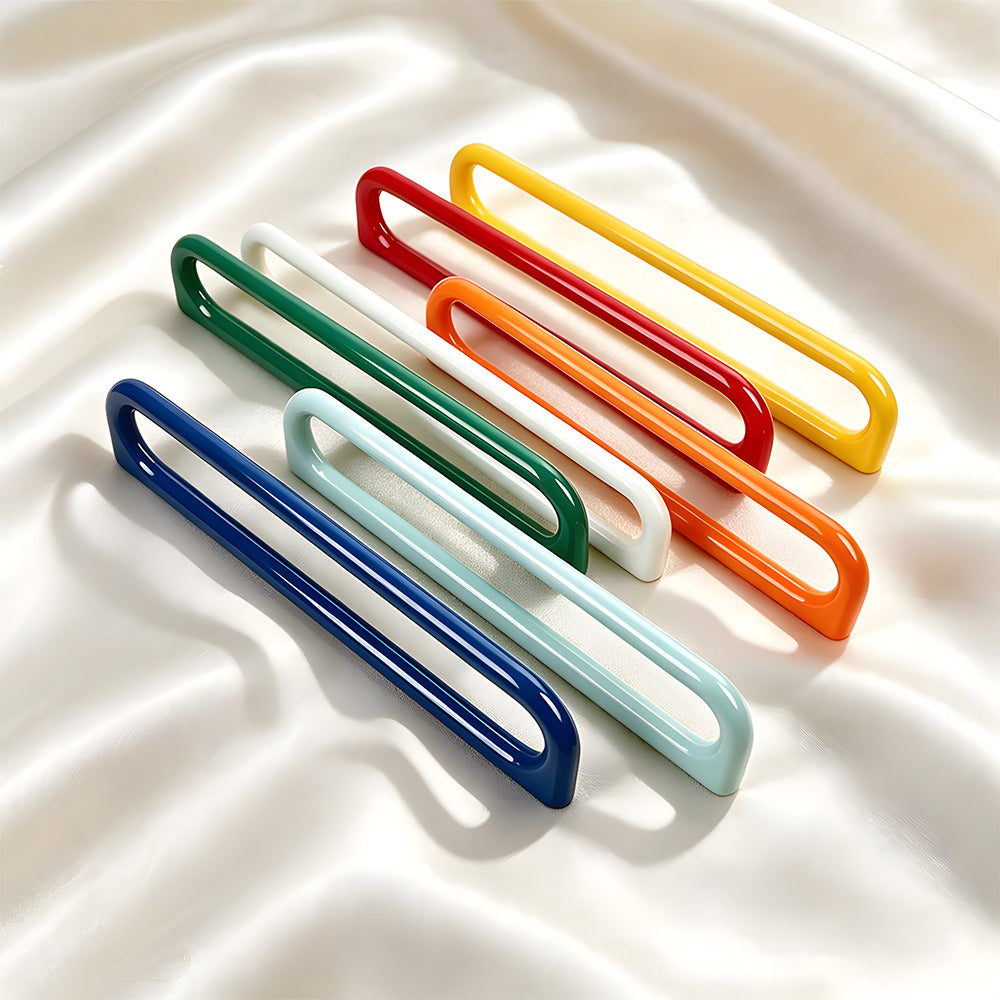 Colorful Oval Loop Cabinet Pulls for Modern Furniture