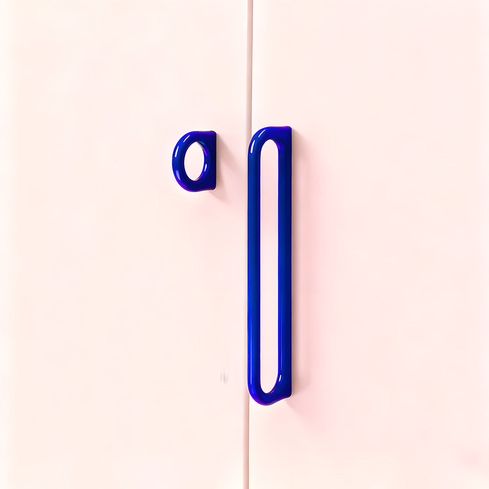 Colorful Oval Loop Cabinet Pulls for Modern Furniture