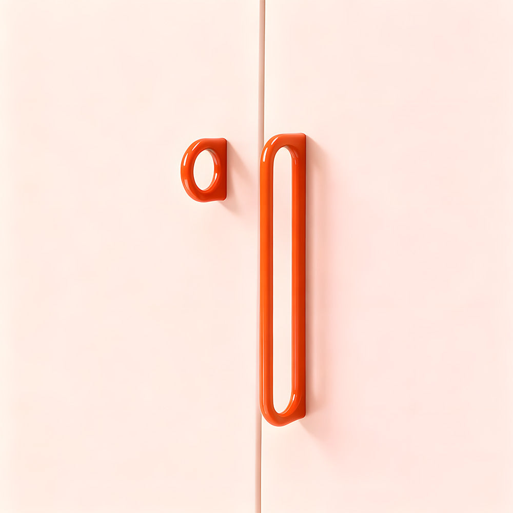 Colorful Oval Loop Cabinet Pulls for Modern Furniture