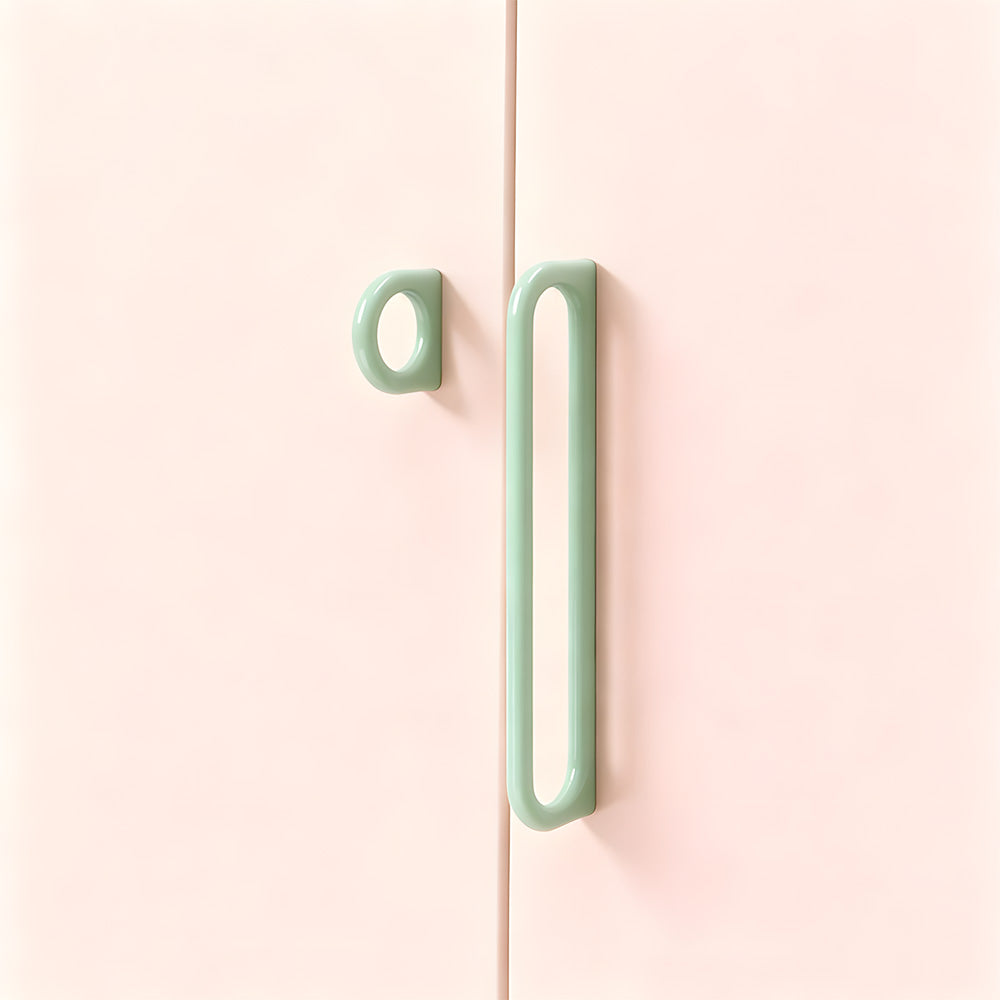 Colorful Oval Loop Cabinet Pulls for Modern Furniture