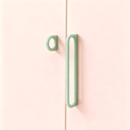 Colorful Oval Loop Cabinet Pulls for Modern Furniture