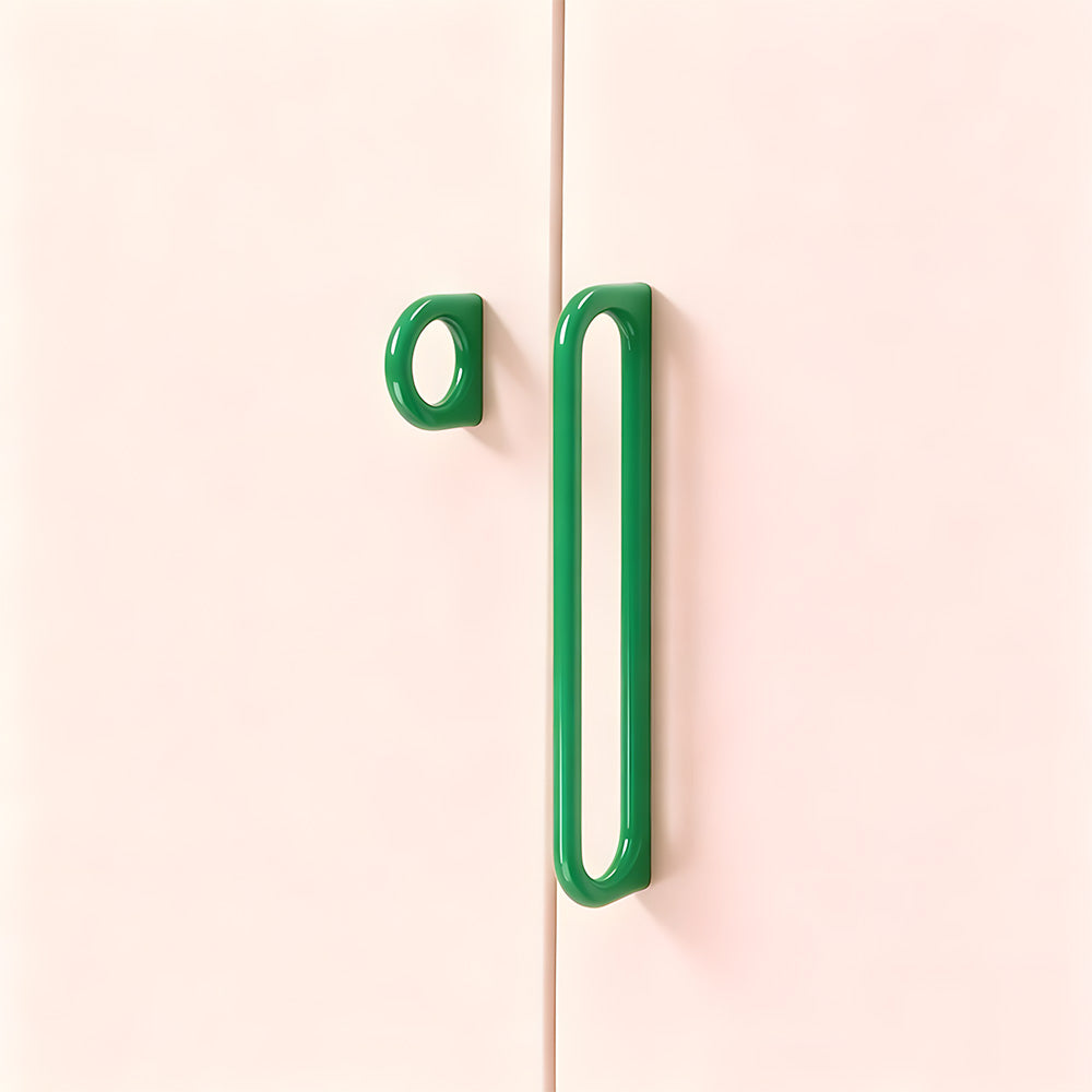 Colorful Oval Loop Cabinet Pulls for Modern Furniture