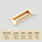 Rectangular Recessed Drawer Pulls, Zinc Alloy Cabinet Handles