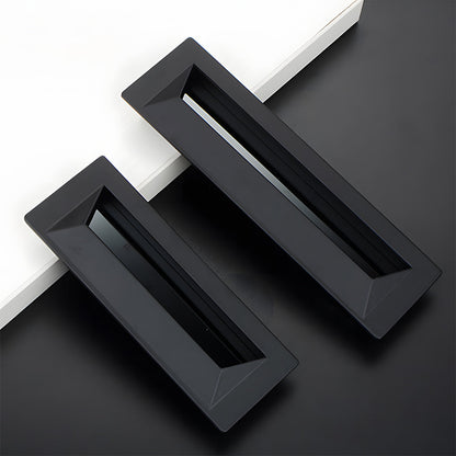 Rectangular Recessed Drawer Pulls, Zinc Alloy Cabinet Handles