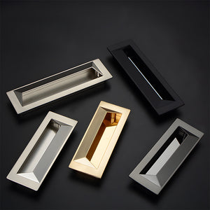 Rectangular Recessed Drawer Pulls, Zinc Alloy Cabinet Handles