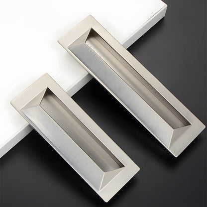 Rectangular Recessed Drawer Pulls, Zinc Alloy Cabinet Handles