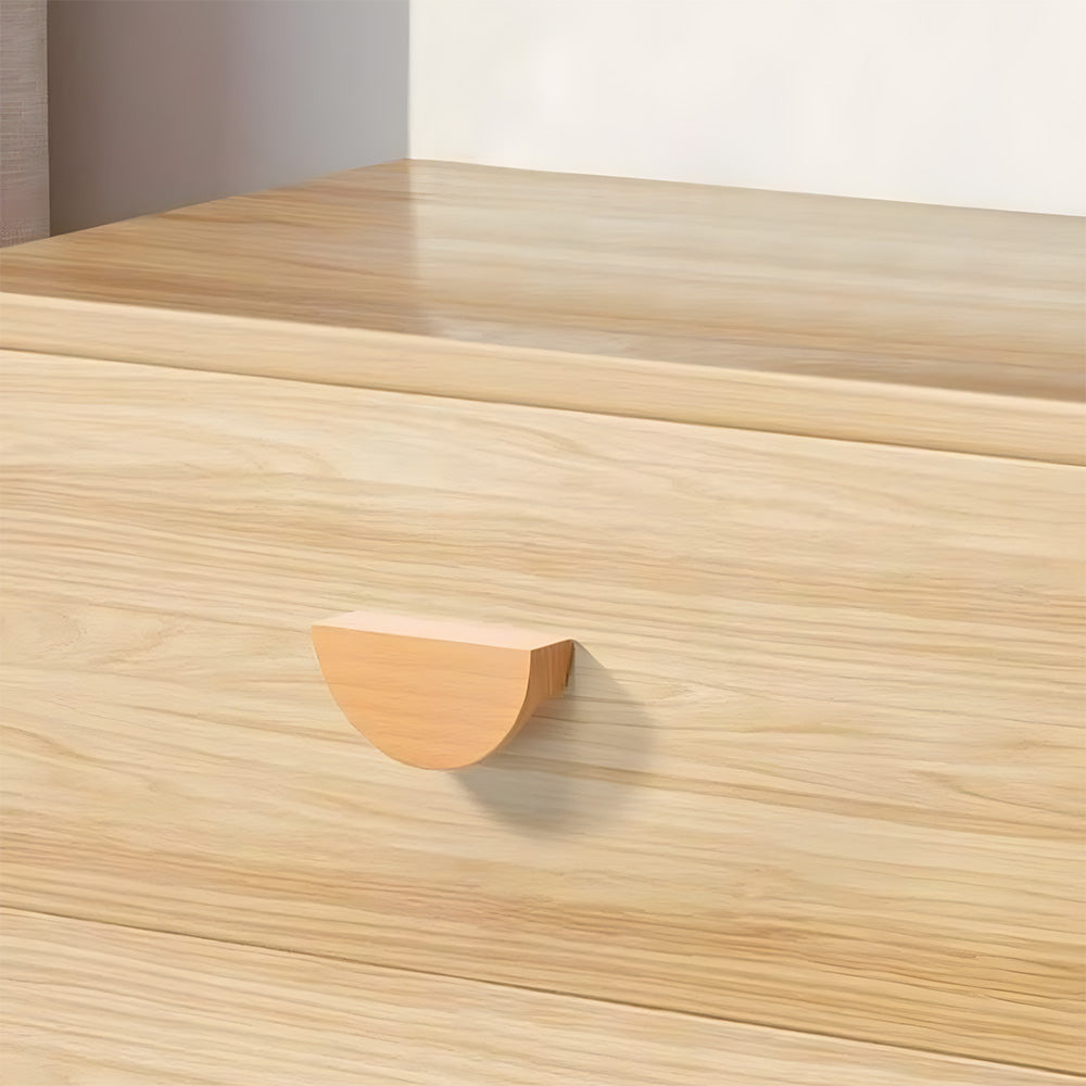 Half Moon Wood Cabinet Pulls for Double Doors
