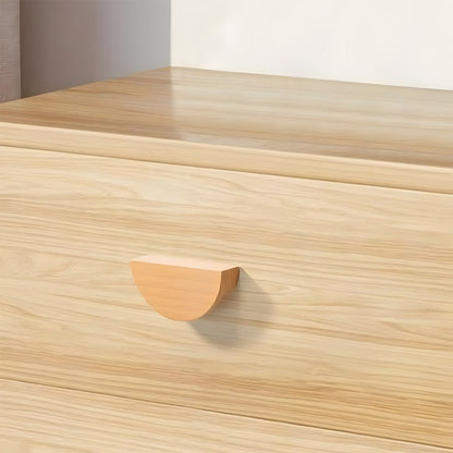 Half Moon Wood Cabinet Pulls for Double Doors