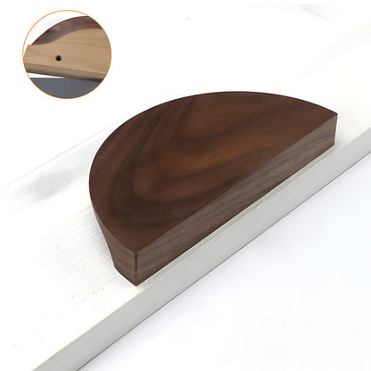 Half Moon Wood Cabinet Pulls for Double Doors