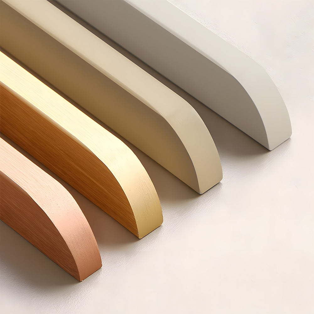 Soft-Corner Aluminum Cabinet Pulls for Kitchens