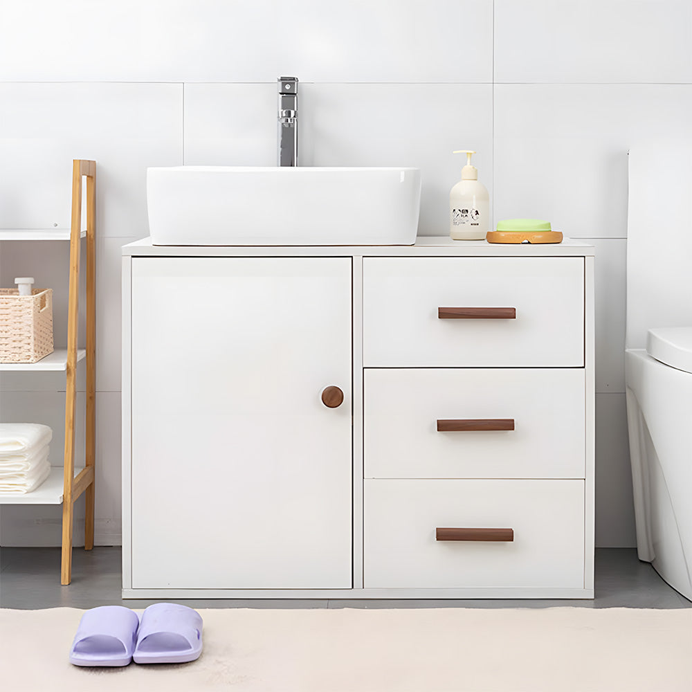 Grooved Solid Wood Cabinet Pulls and Knobs for Kitchens