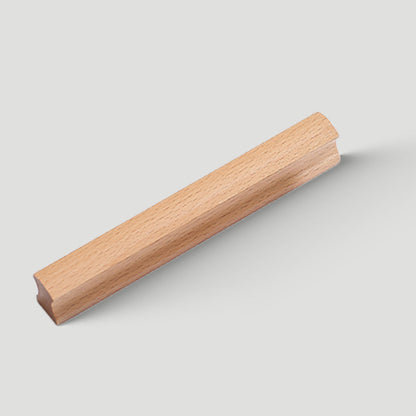 Grooved Solid Wood Cabinet Pulls and Knobs for Kitchens