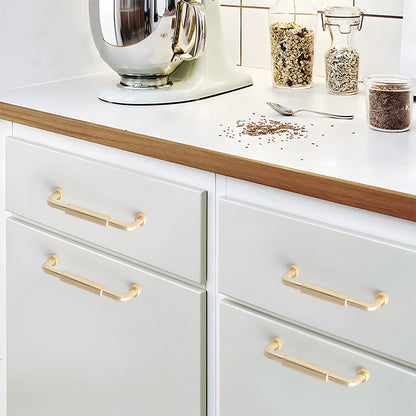 Center-Sleeve Cabinet Pulls in Gold and Silver