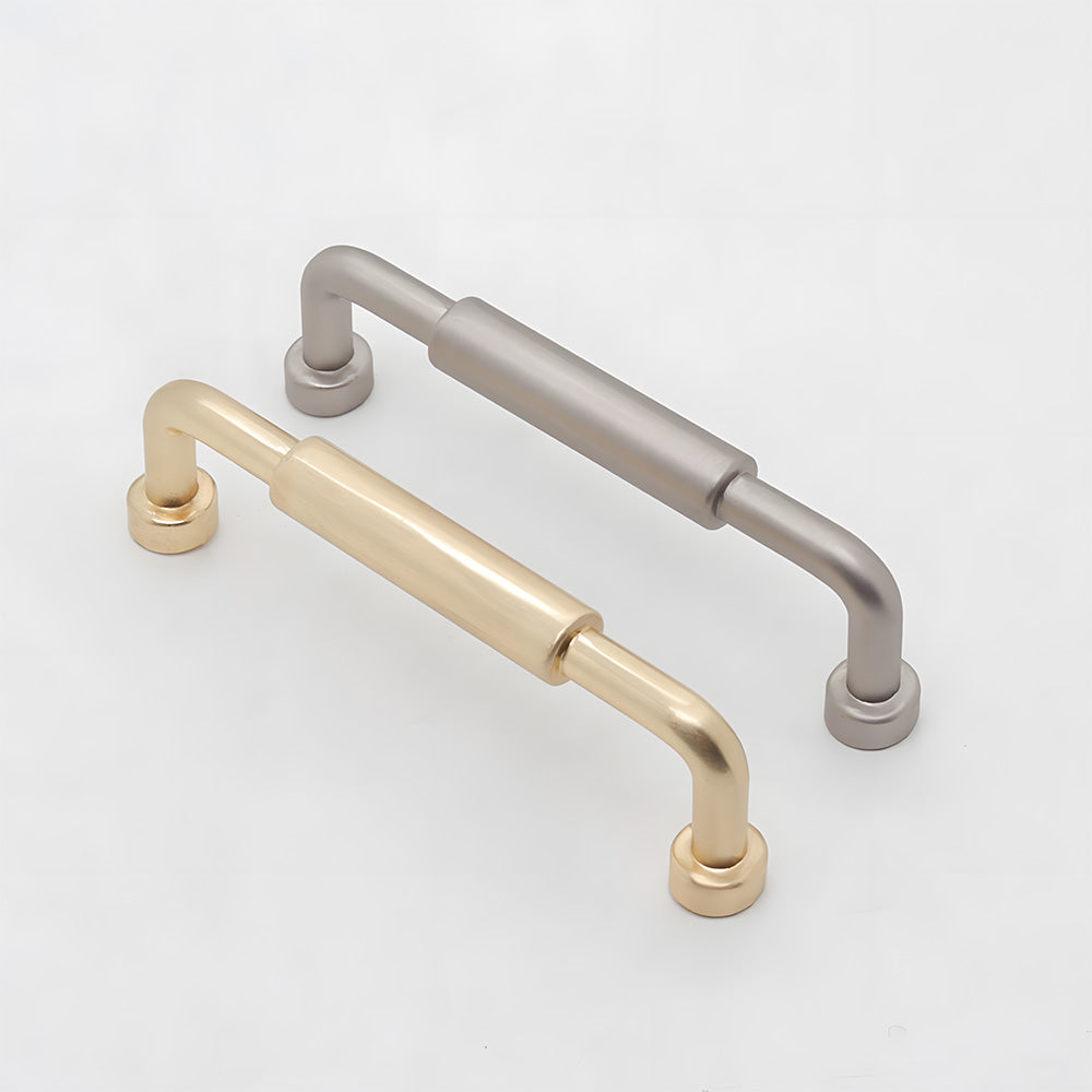 Center-Sleeve Cabinet Pulls in Gold and Silver