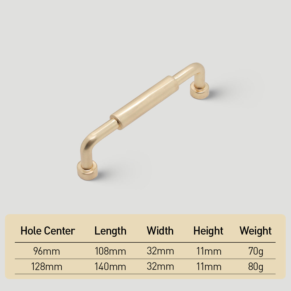 Center-Sleeve Cabinet Pulls in Gold and Silver