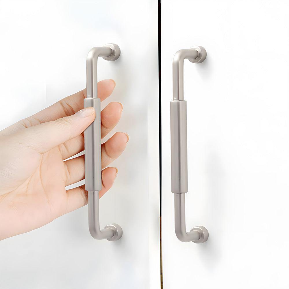 Center-Sleeve Cabinet Pulls in Gold and Silver