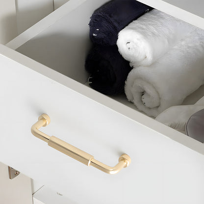 Center-Sleeve Cabinet Pulls in Gold and Silver