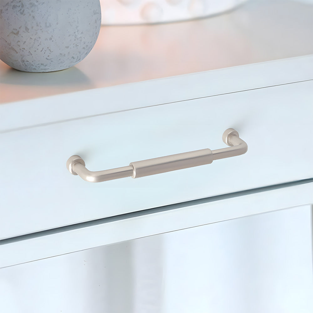 Center-Sleeve Cabinet Pulls in Gold and Silver