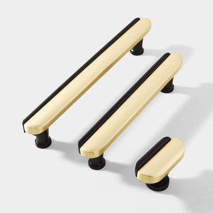 Two-Tone Rounded Cabinet Pulls and T-Knobs