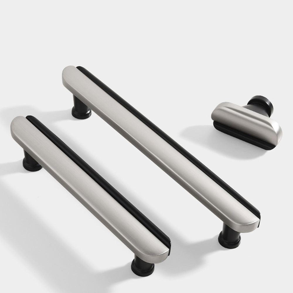 Two-Tone Rounded Cabinet Pulls and T-Knobs