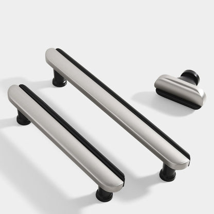 Two-Tone Rounded Cabinet Pulls and T-Knobs