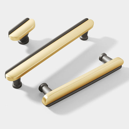 Two-Tone Rounded Cabinet Pulls and T-Knobs