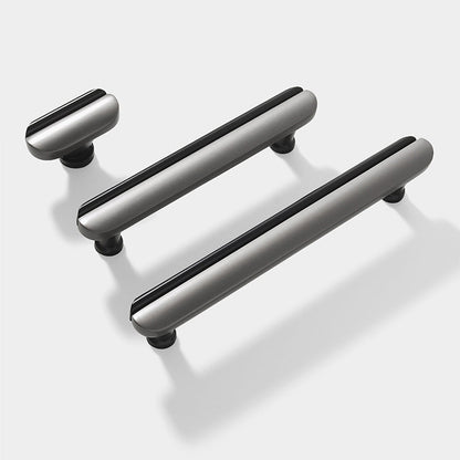 Two-Tone Rounded Cabinet Pulls and T-Knobs